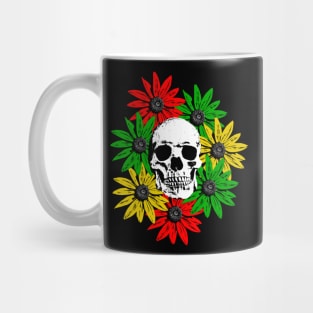 Flowers around a skull Mug